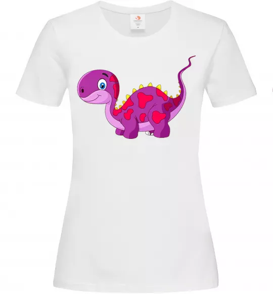 Женская футболка Fuchsia dino Белый фото