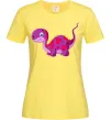 Женская футболка Fuchsia dino Лимонный фото
