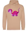 Мужская толстовка (худи) Fuchsia dino Песочный фото