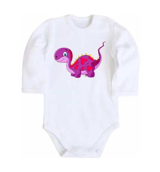 Детский боди Fuchsia dino Белый фото