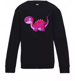 Детский Свитшот Fuchsia dino Черный фото