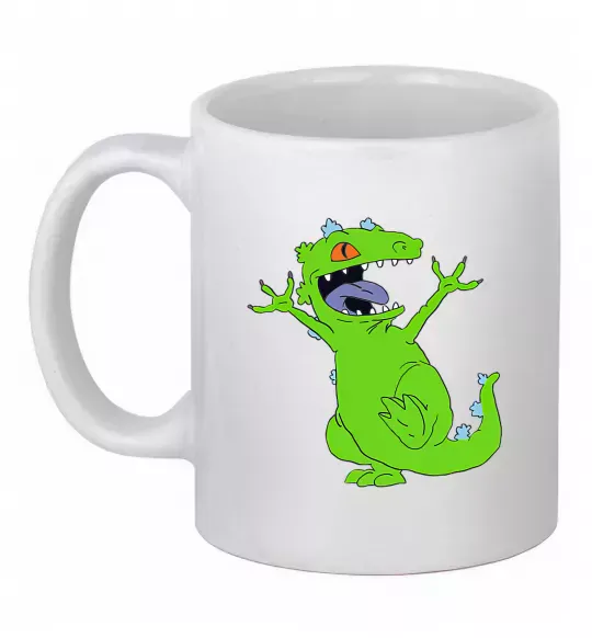 Чашка керамическая Crazy dino Белый фото