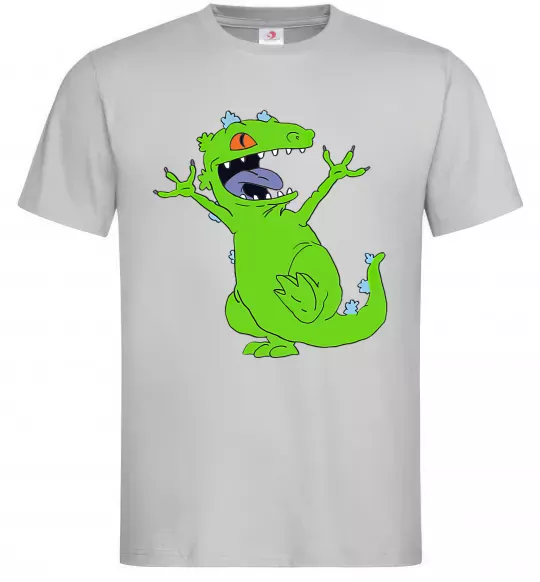 Мужская футболка Crazy dino Серый фото