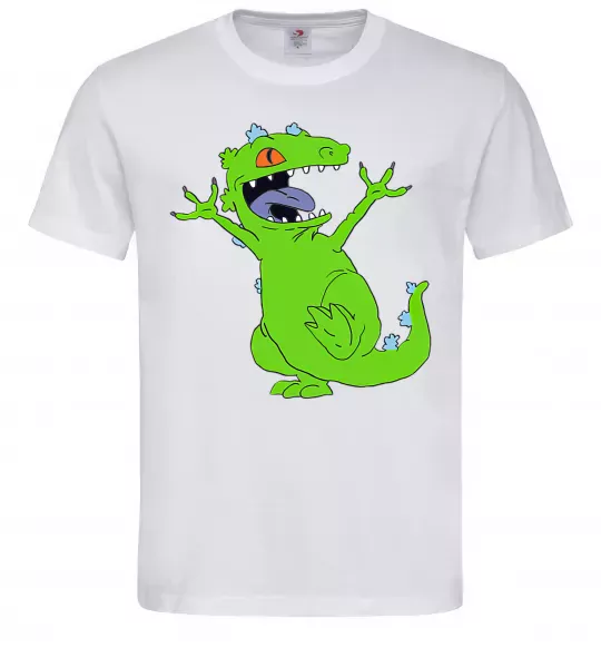 Мужская футболка Crazy dino Белый фото