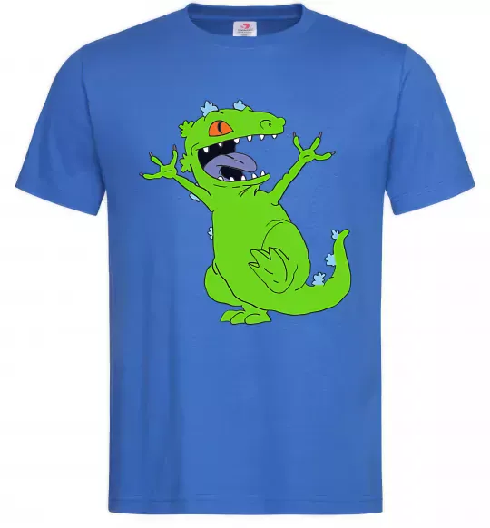 Мужская футболка Crazy dino Ярко-синий фото