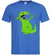 Мужская футболка Crazy dino Ярко-синий фото