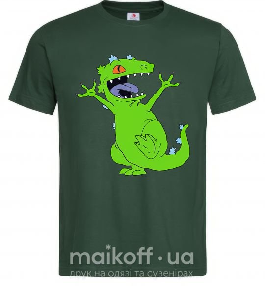 Мужская футболка Crazy dino Темно-зеленый фото