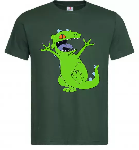 Мужская футболка Crazy dino Темно-зеленый фото