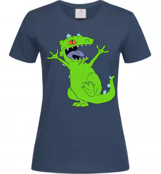 Женская футболка Crazy dino Темно-синий фото