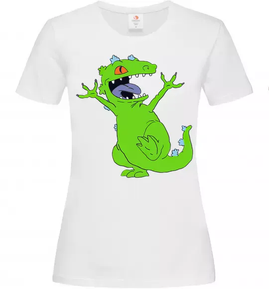 Женская футболка Crazy dino Белый фото