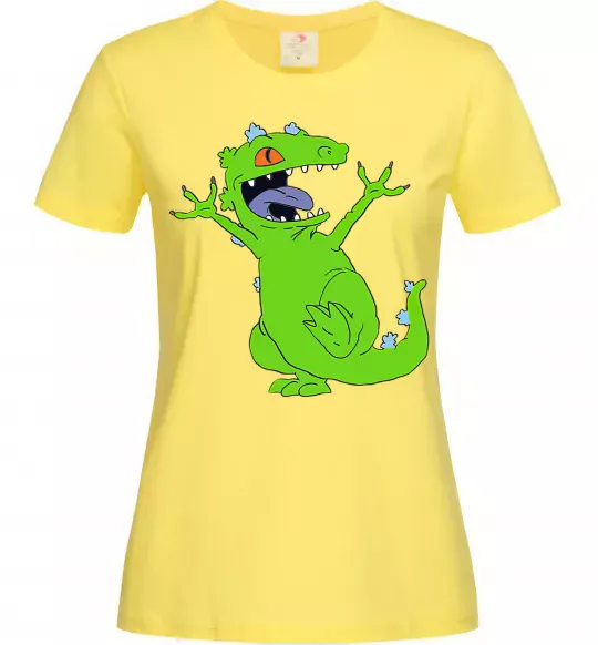Женская футболка Crazy dino Лимонный фото