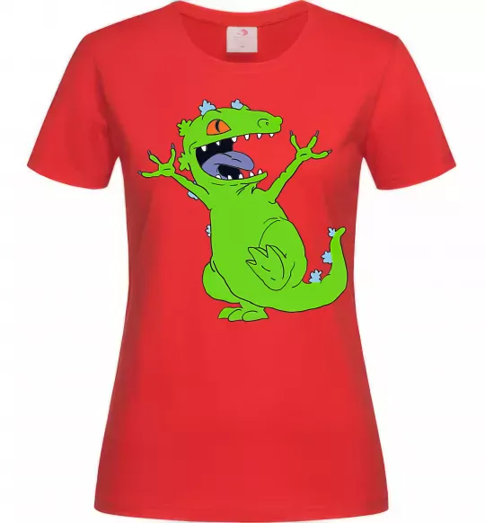 Женская футболка Crazy dino Красный фото