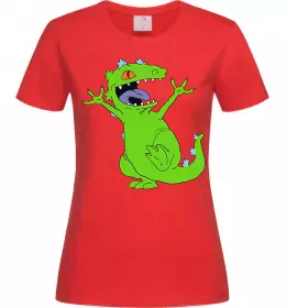 Женская футболка Crazy dino Красный фото