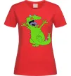 Женская футболка Crazy dino Красный фото