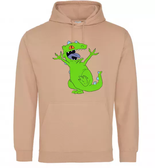 Женская толстовка (худи) Crazy dino Песочный фото