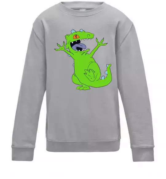 Дитячий світшот Crazy dino Сірий меланж фото