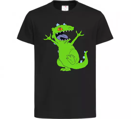 Детская футболка Crazy dino Черный фото