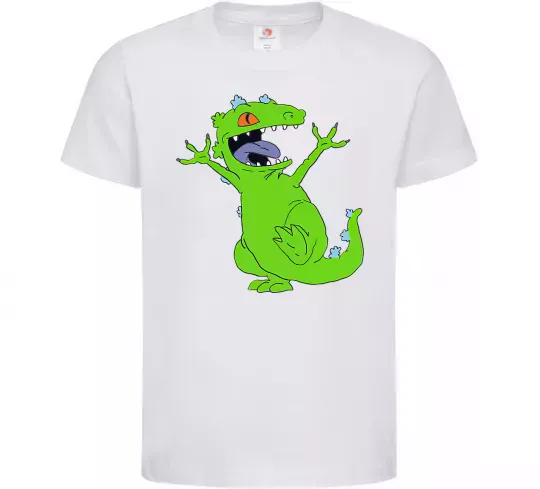 Детская футболка Crazy dino Белый фото