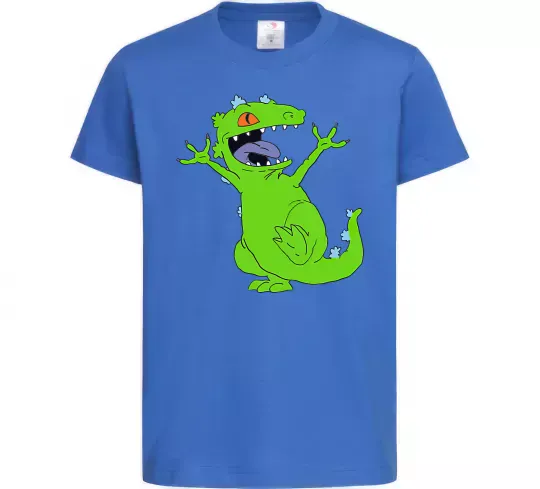 Детская футболка Crazy dino Ярко-синий фото