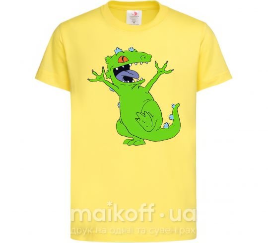 Детская футболка Crazy dino Лимонный фото