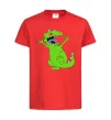Детская футболка Crazy dino Красный фото