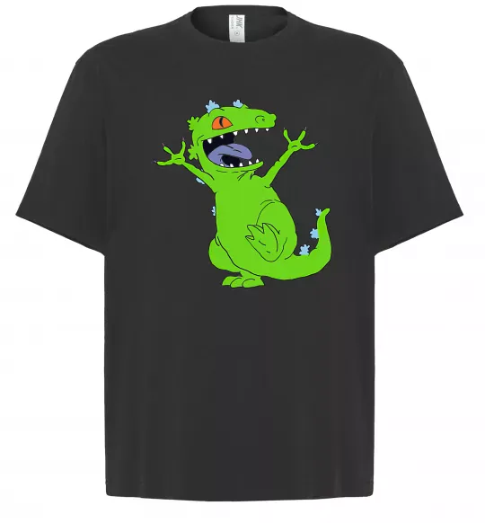 Футболка Оверсайз Crazy dino Черный фото