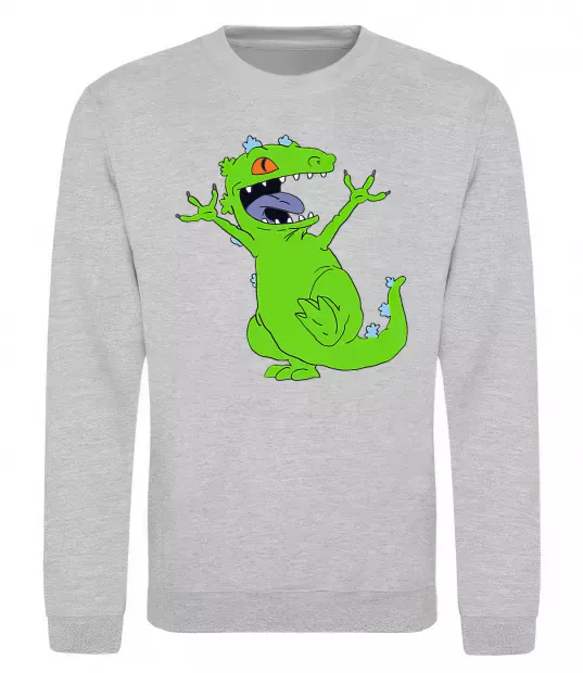 Світшот Crazy dino Сірий меланж фото