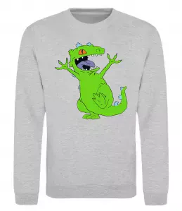 Свитшот Crazy dino Серый меланж фото