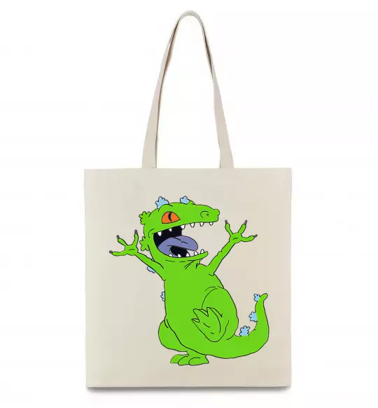 Эко-сумка Crazy dino Бежевый фото