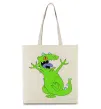 Эко-сумка Crazy dino Бежевый фото