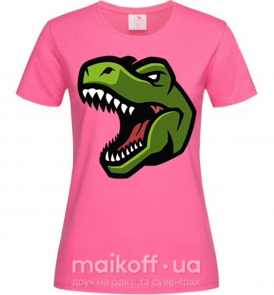 Жіноча футболка Screaming dino Яскраво-рожевий фото