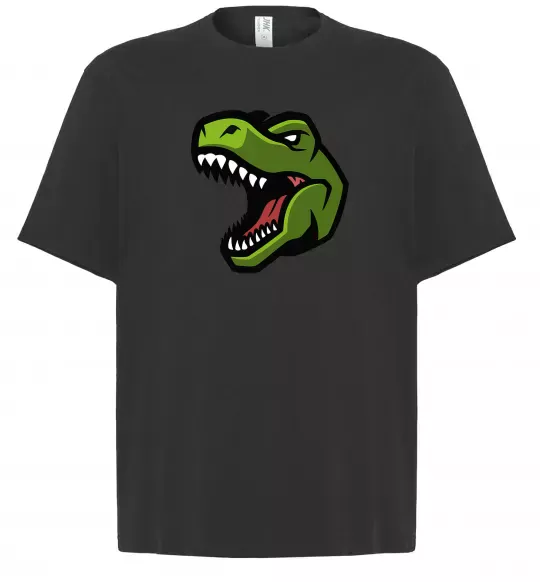 Футболка Оверсайз Screaming dino Черный фото