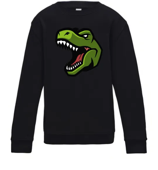 Детский Свитшот Screaming dino Черный фото