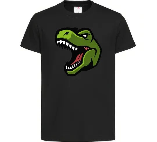 Детская футболка Screaming dino Черный фото