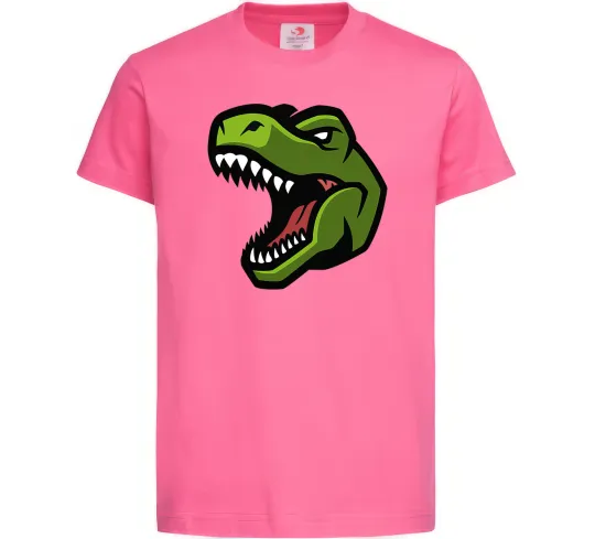 Детская футболка Screaming dino Ярко-розовый фото