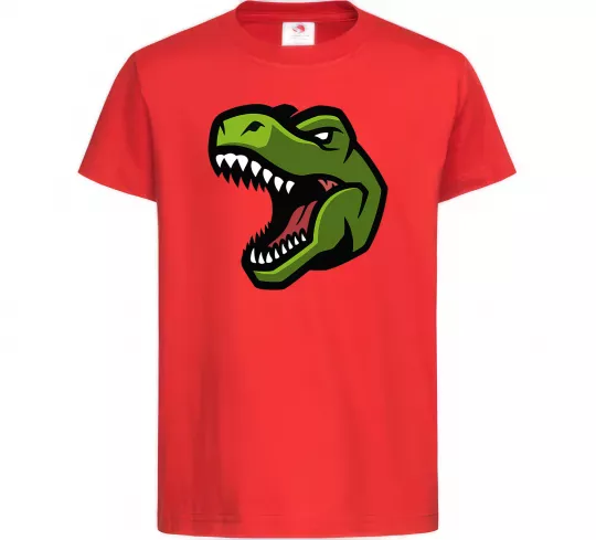 Детская футболка Screaming dino Красный фото