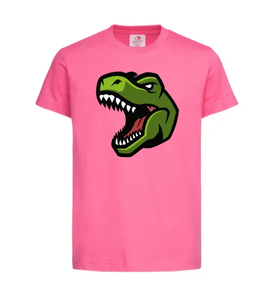 Детская футболка Screaming dino Ярко-розовый фото
