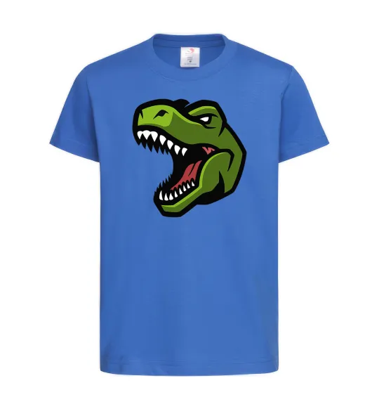 Детская футболка Screaming dino Ярко-синий фото