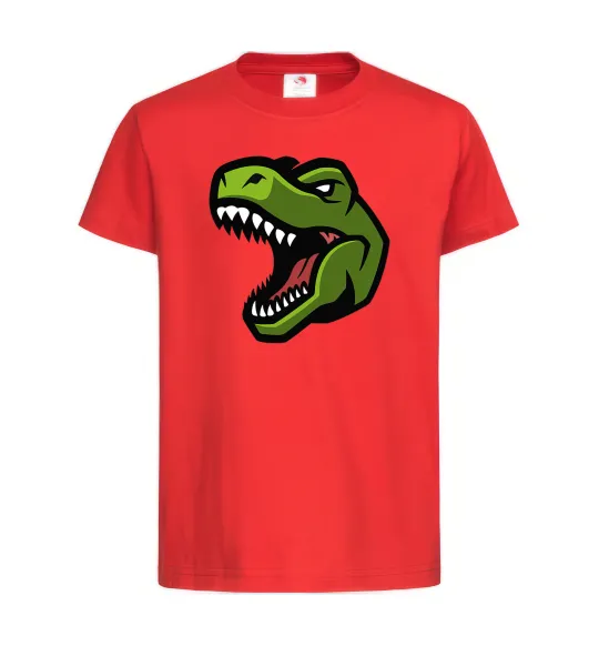 Детская футболка Screaming dino Красный фото