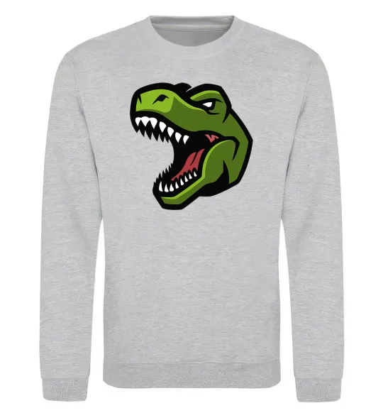 Світшот Screaming dino Сірий меланж фото