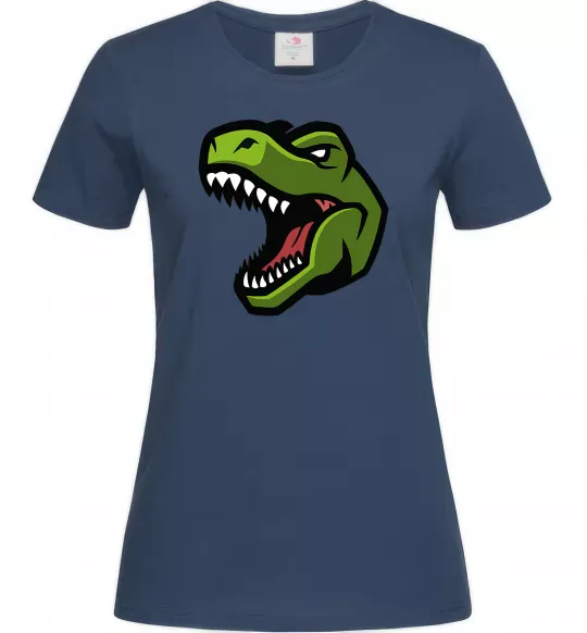 Жіноча футболка Screaming dino Темно-синій фото