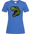 Жіноча футболка Screaming dino Яскраво-синій фото