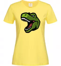 Женская футболка Screaming dino Лимонный фото