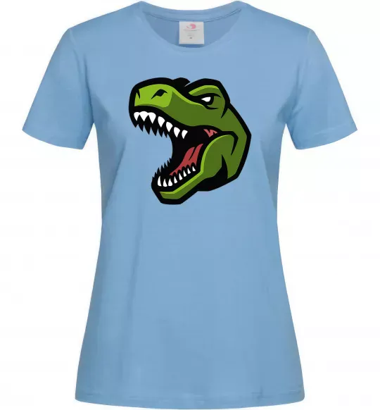 Жіноча футболка Screaming dino Блакитний фото