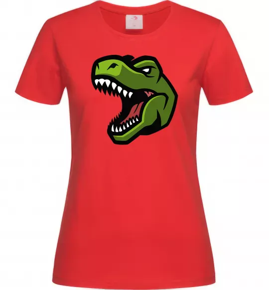 Жіноча футболка Screaming dino Червоний фото