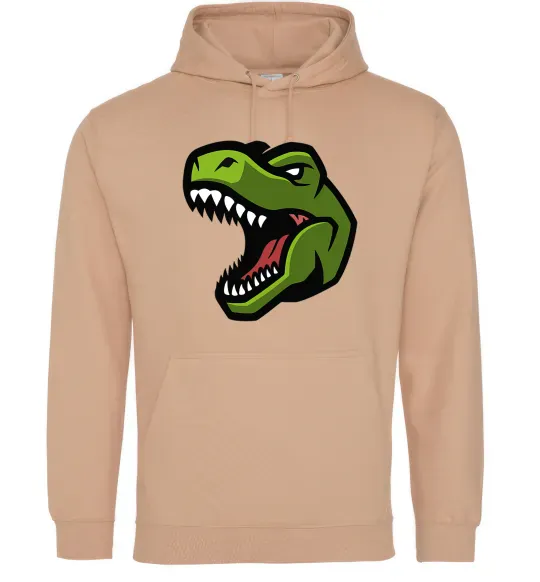 Мужская толстовка (худи) Screaming dino Песочный фото