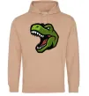 Жіноча толстовка (худі) Screaming dino Пісочний Жіноча толстовка (худі) Screaming dino Пісочний фото