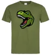 Чоловіча футболка Screaming dino Оливковий фото