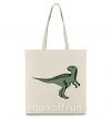 Эко-сумка Dino illustration Бежевый фото