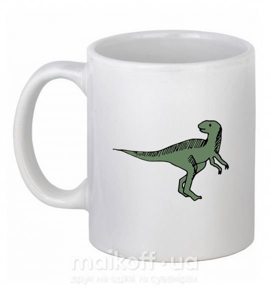 Чашка керамическая Dino illustration Белый фото